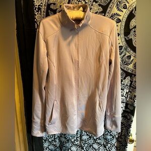 Apana woman’s lightweight jacket in pale purple. Size large.